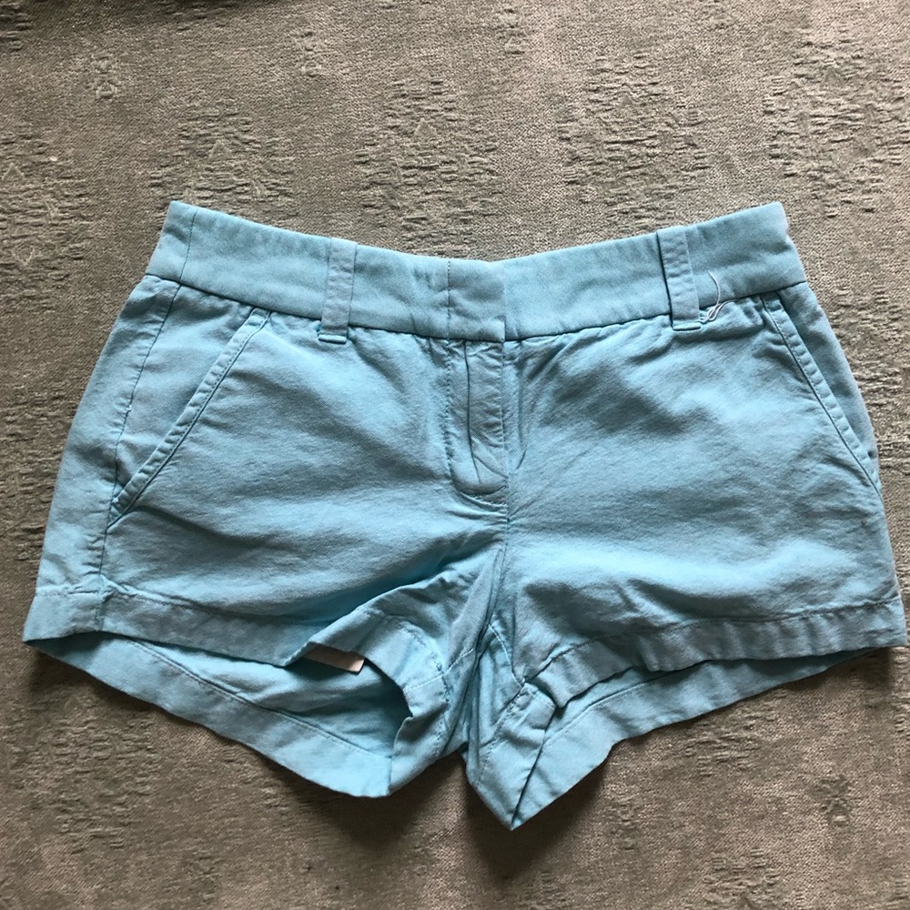 light blue j crew shorts